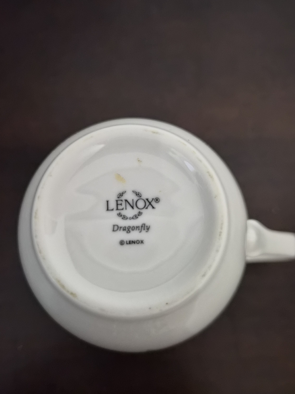 Lenox "Dragonfly" Fine China Mug – Butterfly & Dragonfly Floral Coffee Cup - Picture 2 of 7